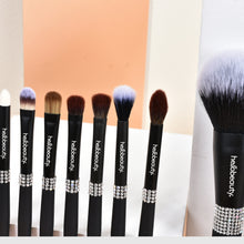 Muat gambar ke penampil Galeri, HelloBeauty 14 Pcs Luxury Diamond Essential Makeup Brush Set Black
