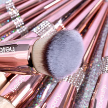 Muat gambar ke penampil Galeri, HelloBeauty 14 Pcs Luxury Diamond Essential Makeup Brush Set Box