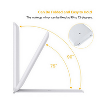 Muat gambar ke penampil Galeri, BESTOPE Makeup Handheld Mirror with 64 Led Lights