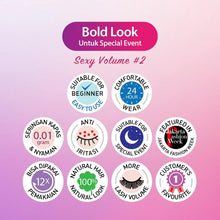 Muat gambar ke penampil Galeri, Blink Charm Eyelashes (Bulu Mata Palsu) Bold Look - SEXY VOLUME #2