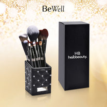Muat gambar ke penampil Galeri, HelloBeauty 14 Pcs Luxury Diamond Essential Makeup Brush Set Black